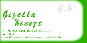 gizella wieszt business card